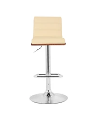 HomeRoots 23" Iron Swivel Low Back Adjustable Height Bar Chair