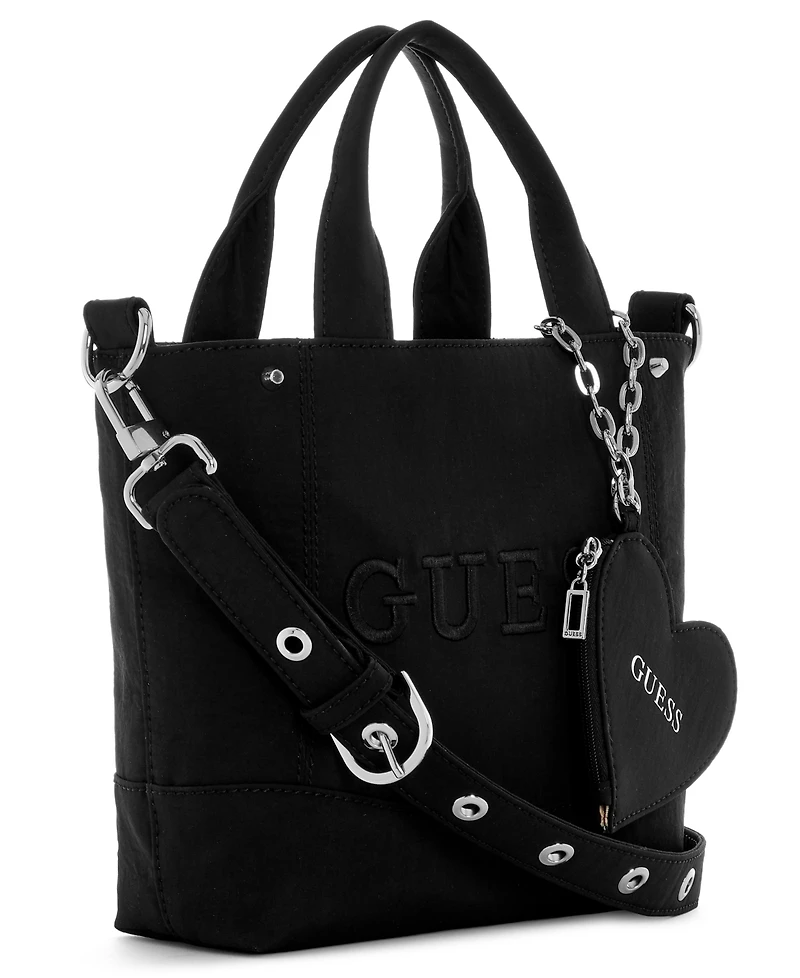Guess Sasha Small Heart Charm Tote Handbag
