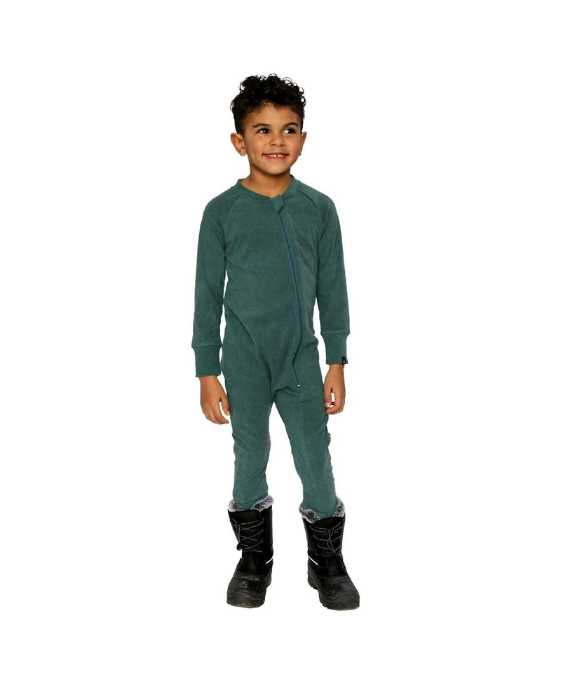 Deux par Deux Baby Unisex 6M To 24M One Piece Thermal Underwear Sage