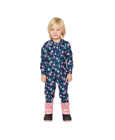 Deux par Baby Girls 6M to 24 M One Piece Thermal Underwear Floral Print