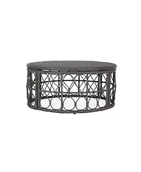 Streamdale Furniture Boho Wicker Outdoor Coffee Table with Looped Design
