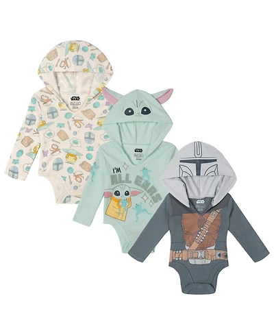 The Mandalorian Baby Boys' ( New born to 24 M ) Star Wars Cosplay Hooded Bodysuit