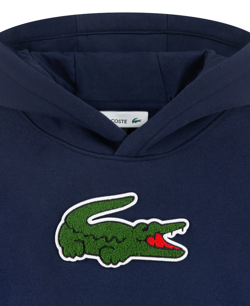 Lacoste Boys' 10-16 Long-Sleeve Chenille Patch Hoodie