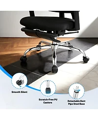 homfan Ergonomic Mesh High-Back Office Chair with Adjustable Lumbar, 4D Flip Arms, 3D Headrest, 3-Level Tilt