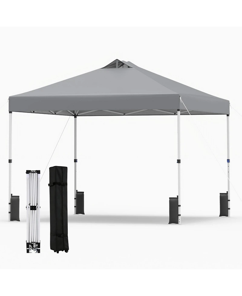 Sugift Outdoor Commercial Pop Up Canopy Tent with Wheeled Storage Bag
