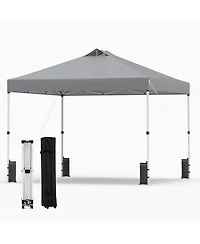 Sugift Outdoor Commercial Pop Up Canopy Tent with Wheeled Storage Bag