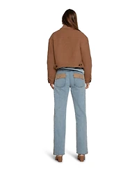 Belle & Bloom Women's Rebel Mid Rise Side Stripe Denim Jeans