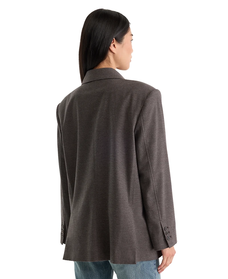 Good American Women's Notch-Lapel Long-Sleeve Blazer