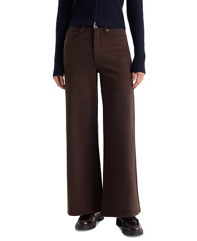 Good American Women's High-Rise Palazzo Wide-Leg Ankle Pants