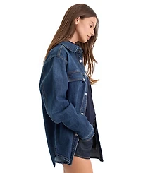 Good American Women's Collared Long-Sleeve Button-Front Top
