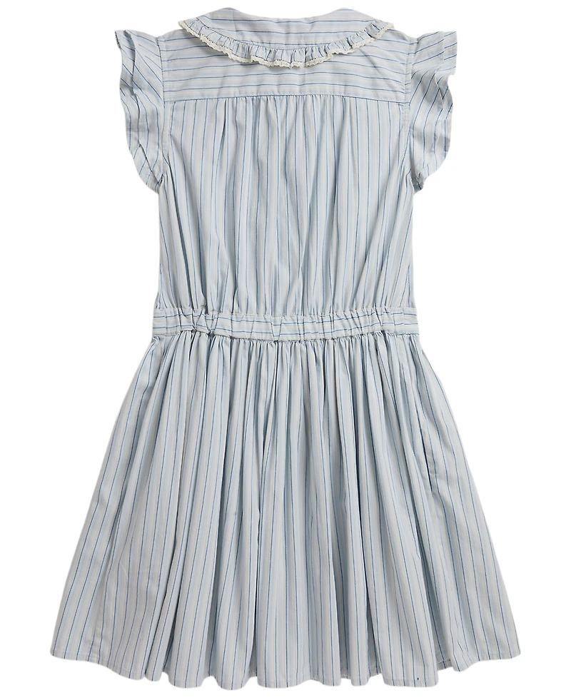 Polo Ralph Lauren Girls' 7-16 Striped Cotton Poplin Shirtdress
