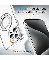 Alpha Digital iPhone 15 Series Case: Magnetic Ring Stand, Shockproof