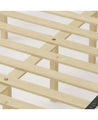 Streamdale Furniture King Size Spindle Platform Bed Frame with Curved Tall Headboard