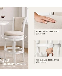 Maven Lane 31" Pullman Bar Stool Finish with Faux Leather