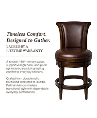 Maven Lane Pullman Counter Stool Finish with Faux Leather