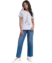 Karl Lagerfeld Paris Women's Eiffel Graphic T-Shirt