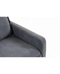 Streamdale Furniture Short plush manual button armchair sofa