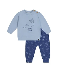 Deux par Baby Boy 3M To 24M Cotton Pants and Top Set