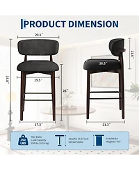 homfan Set of 4 Bar Stools