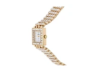 Peugeot Women's 14K Gold-Plated Jeweled Watch with Four Strands of Genuine Swarovski Crystals