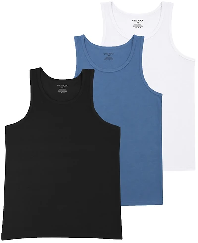 Blu Rock Men's Micro Waffle Knit Heavyweight Tank Top -3 Pack