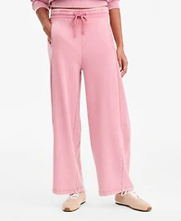And Now This Petite French Terry Barrel-Leg Pants, Macy's Exclusive
