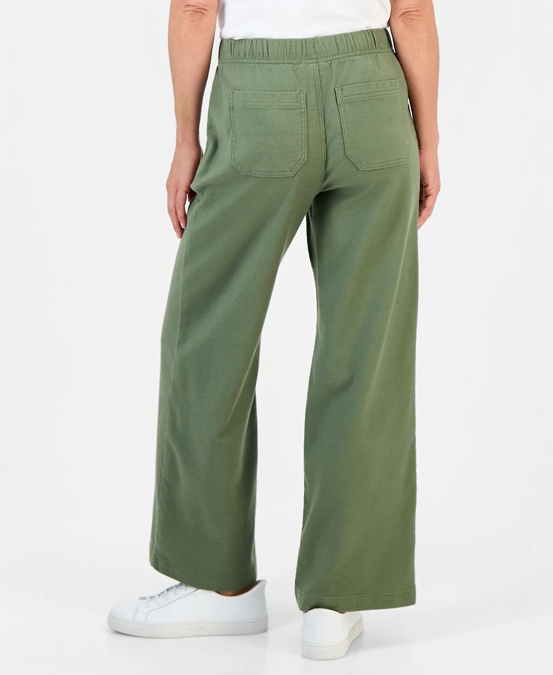 Style & Co Women's Petite Dobby Pull-On Wide-Leg Pants, Macy's Exclusive