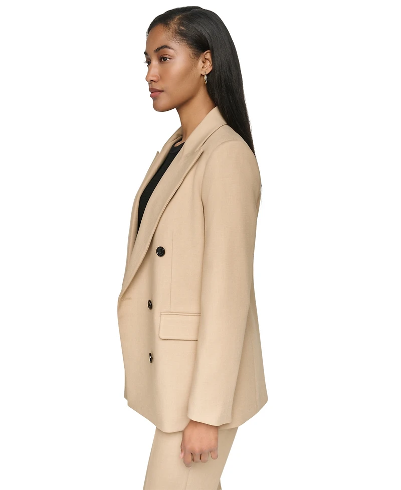Dkny Women's Long-Sleeve Notch Collar Button-Front Blazer