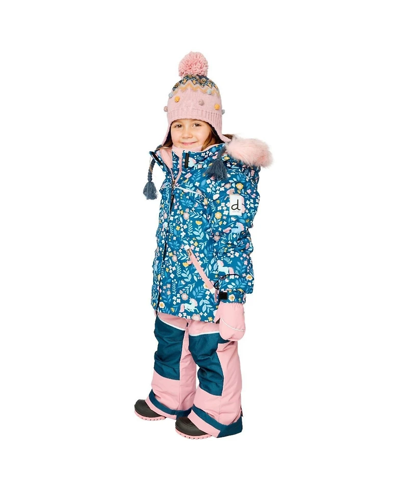 Deux par Little and Big Girl (6-8) Two Piece Discover Snowsuit Print
