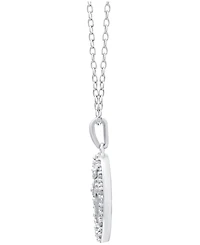 Diamond Bouquet 18" Pendant Necklace (1/10 ct. t.w.) in Sterling silver or Sterling Silver & 14k Gold-Plate