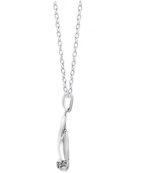Diamond Praying Hands 18" Pendant Necklace (1/10 ct. t.w.) in Sterling Silver