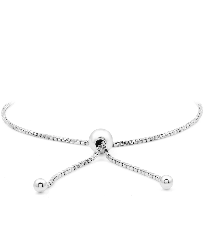 Black Diamond Bar Bolo Bracelet (1/6 ct. t.w.) in Sterling Silver