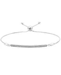 Diamond Bar Bolo Bracelet (1/6 ct. t.w.) in Sterling Silver