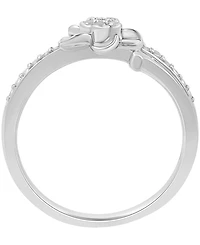 Diamond Flower Ring (1/10 ct. t.w.) Sterling Silver