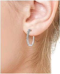 2-Pc. Set Diamond Hoop Earrings (1/6 ct. t.w.) in Sterling Silver & 14k Gold-Plated Sterling Silver