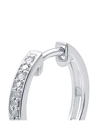 2-Pc. Set Diamond Hoop Earrings (1/6 ct. t.w.) in Sterling Silver & 14k Gold-Plated Sterling Silver