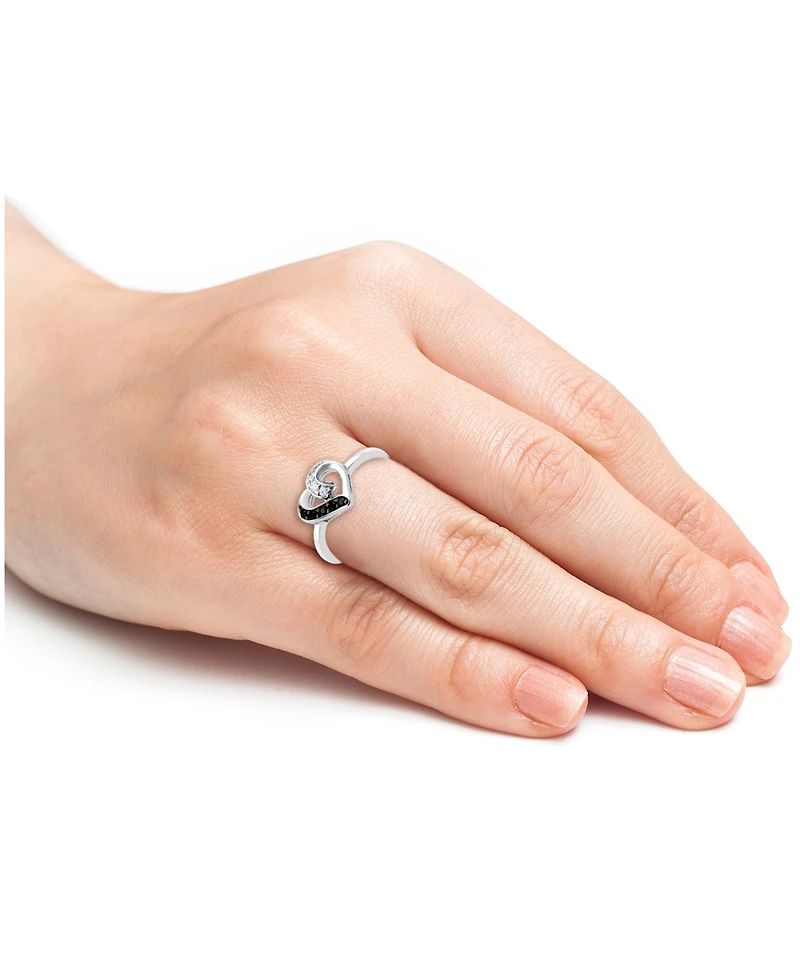 Diamond Heart Ring (1/10 ct. t.w.) Sterling Silver