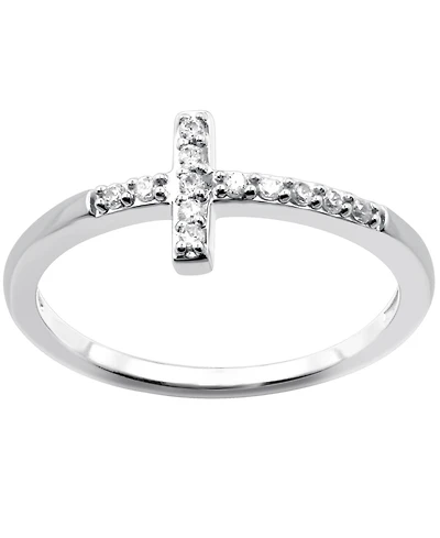 Diamond Cross Ring Sterling Silver (1/10 ct. t.w.)