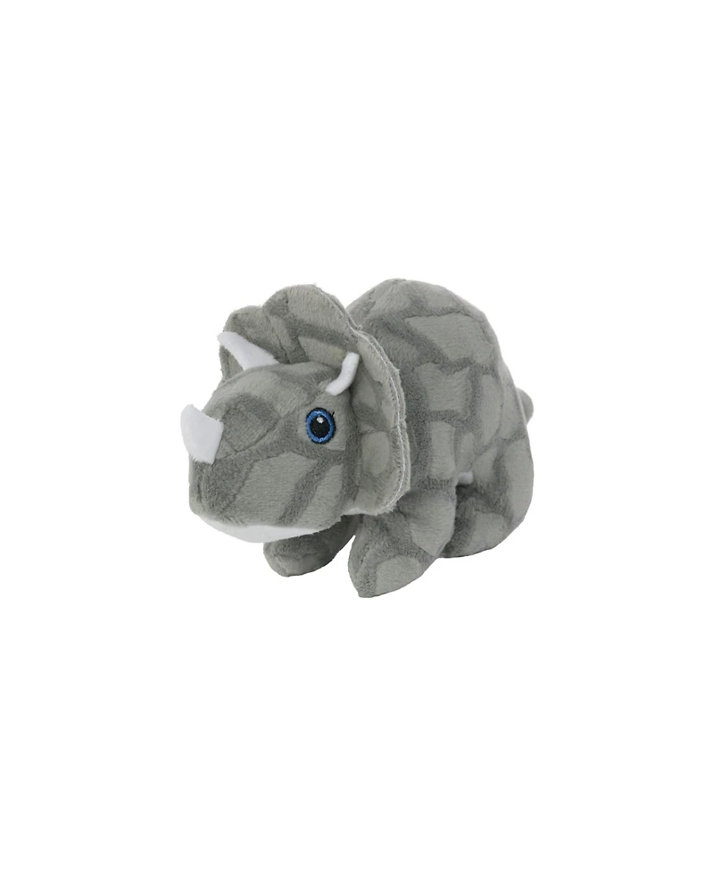 Mighty Jr Dinosaur Triceratops, Durable Plush Squeaky Dog Toy