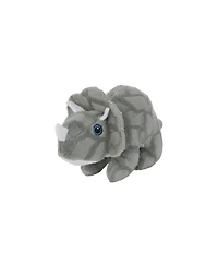 Mighty Jr Dinosaur Triceratops, Durable Plush Squeaky Dog Toy