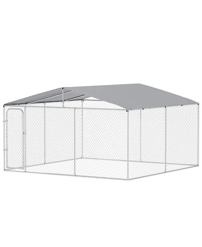Ruie Outdoor Dog Kennel Dog Run with Waterproof Canopy Roof