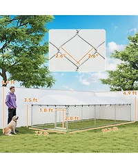 Ruie Outdoor Dog Kennel Dog Run for Large Dogs with Waterproof Roof
