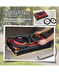 Ruie Dog Bike Trailer for Small and Medium Dogs with Flip-Down Ramp Tailgate