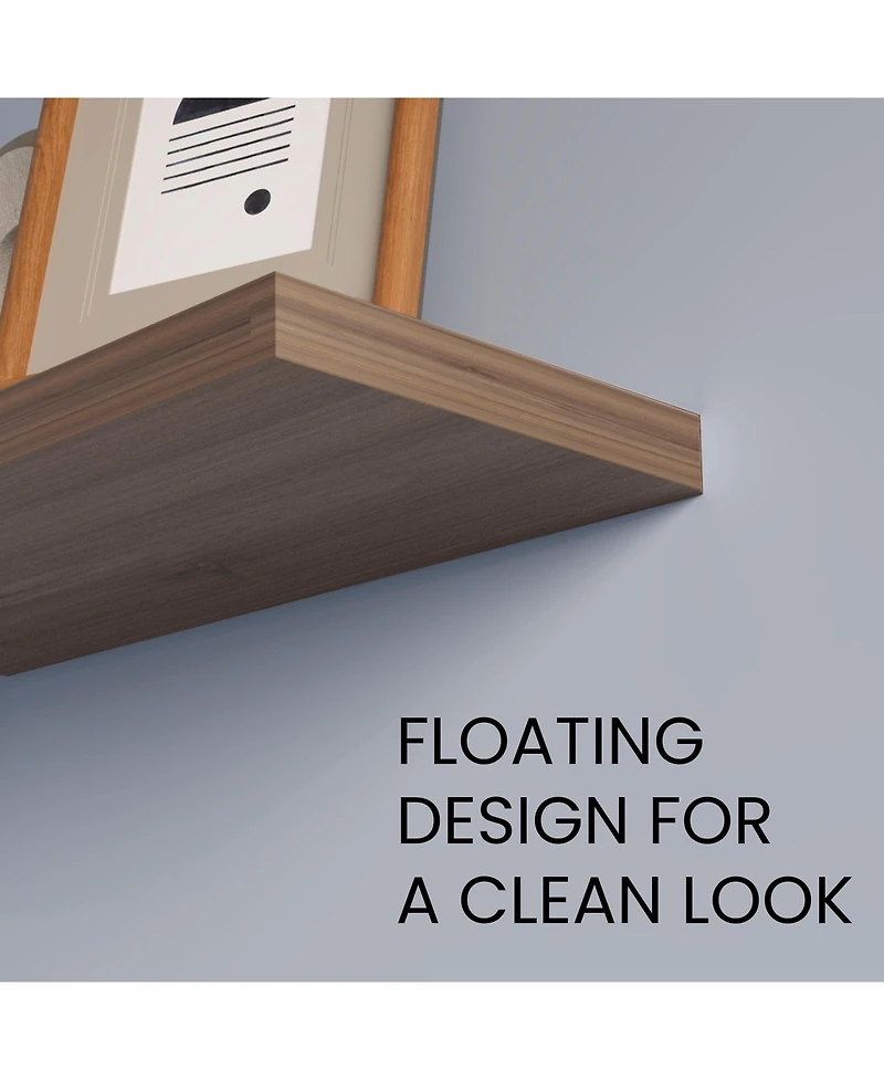 Fm Furniture Set of 2 Iva Floating Shelf in Melamine