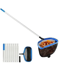 Xdovet Pool Skimmer Net Pole Adjustable Aluminum Leaf Rake