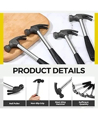 Xdovet Claw Hammer Rubber Handle Alloy Steel Diy Tool