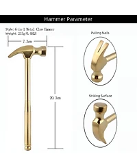 Xdovet Mini Metal Hammer 6 1 Multifunction Tool