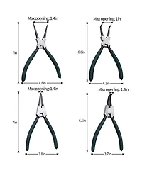 Xdovet Snap Ring Pliers Set Internal External Circlip Kit Straight Bent Jaw