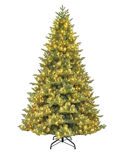 Puleo International 6.5" Pre-Lit Artificial Noble Fir Tree