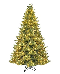 Puleo International 6.5" Pre-Lit Artificial Noble Fir Tree